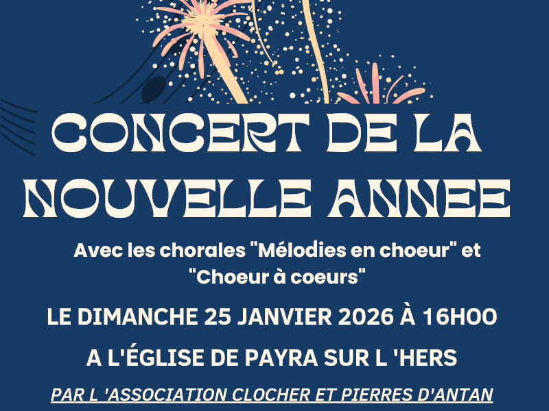 Concert de la nouvelle année par l'association Clocher et Pierres d'Antan
