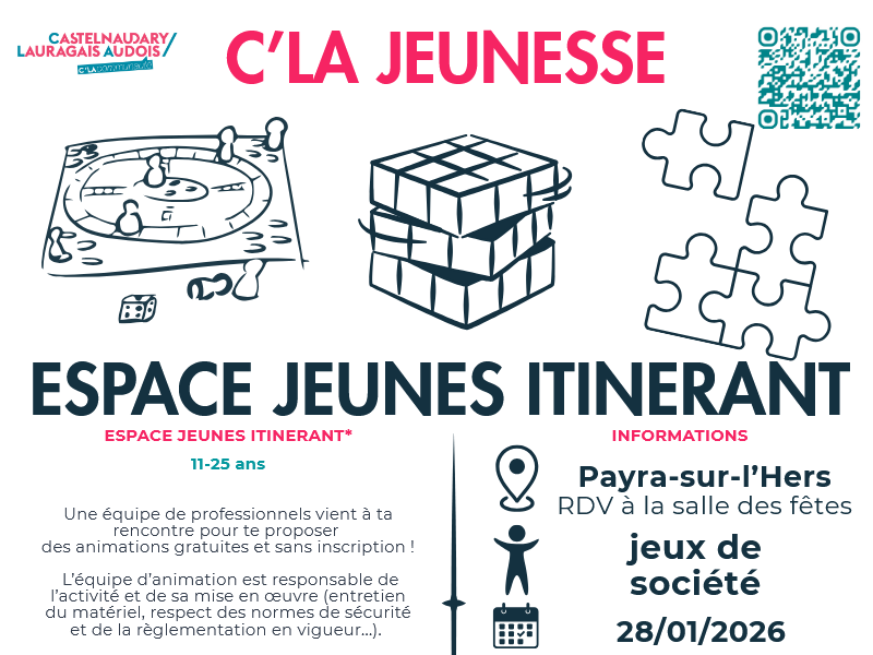 Après-midi jeux de société Espace Jeunes Itinérant CCCLA